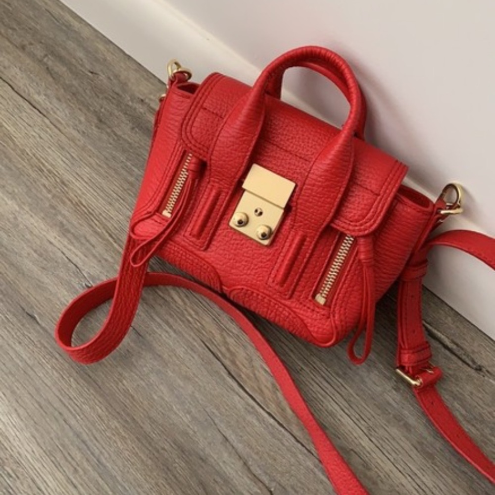 3.1 Phillip Lim, Red Leather Pashli Nano Satchel